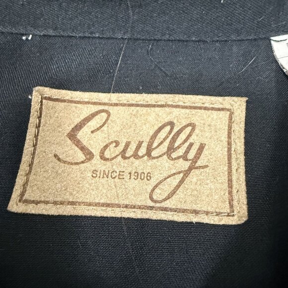 Scully Western Shirt Pearl Snap Mens XL Black Long Sleeve Gold Music Notes - Picture 5 of 11